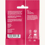 The back of the Denttabs toothpaste tabs in strawberry flavour.