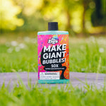 Dr Zigs eco-friendly 10x concentrate bubble mixture in a 100ml bottle on a piece of slate