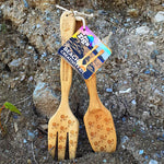 The bamboo spade and rake tolls from the Dr Zigs beach creativity kit