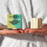 A person using the Lamazuna Nourishing Dream Cream Bar on their hands