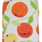 Cotton and linen blend oven glove with fresh and zesty citrus print from DUNS