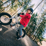 on a gravel trail in the woods