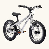 Early Rider belter 14 inch kids bicycle in brushed alloy. Features a belt drive chain and chunky wheels