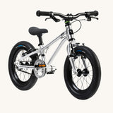 The Early Rider Belter 14" Kids Pedal Bike for 3-5 Years in brushed aluminium. Babipur are official stockists of Early Rider. 