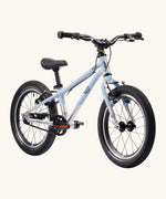 Early Rider belter 16 inch kids bicycle in arctic blue with a brushed aluminium bottom half. Features a belt drive chain and chunky wheels