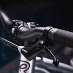 close up of knobbly tyres