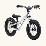 Early Rider charger balance bike with brakes in brushed aluminium. 