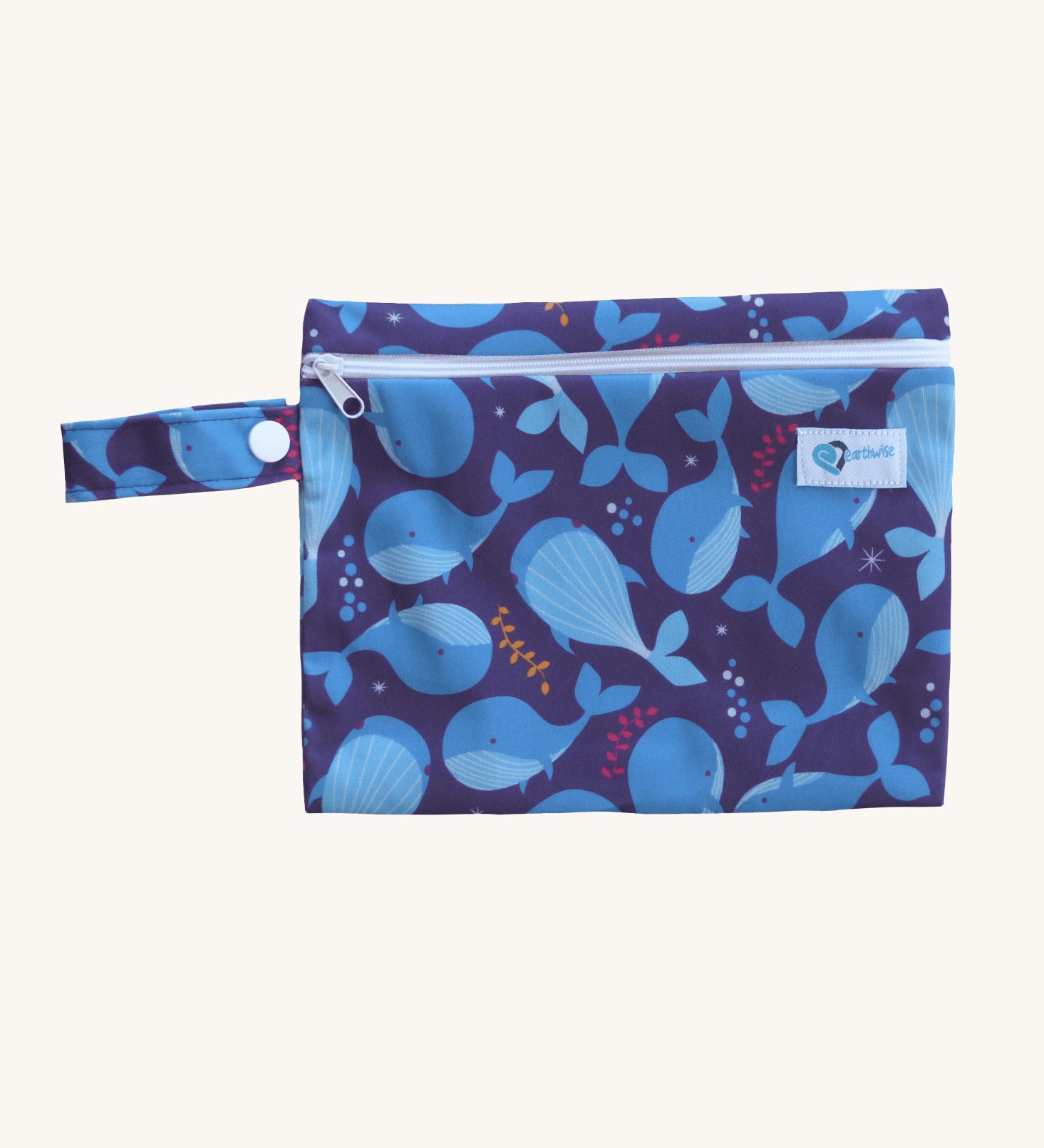 Earthwise Period Pad Purse in whales print.
