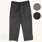 The Eco Outfitters boy's fit school trousers in charcoal, made from organic and fair trade cotton.