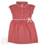 The Eco Outfitters organic and fair trade cotton school summer dress in red gingham.