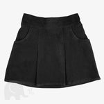 The Eco Outfitters organic cotton school pleated skirt in black.