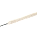 Close up of the soft cotton head on the Ecoliving reusable plastic-free straw cleaner on a white background