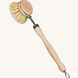 ecoliving wooden dish brush short handle. Part of our range of eco washing up brushes, sponges and soaps available here at Babipur.