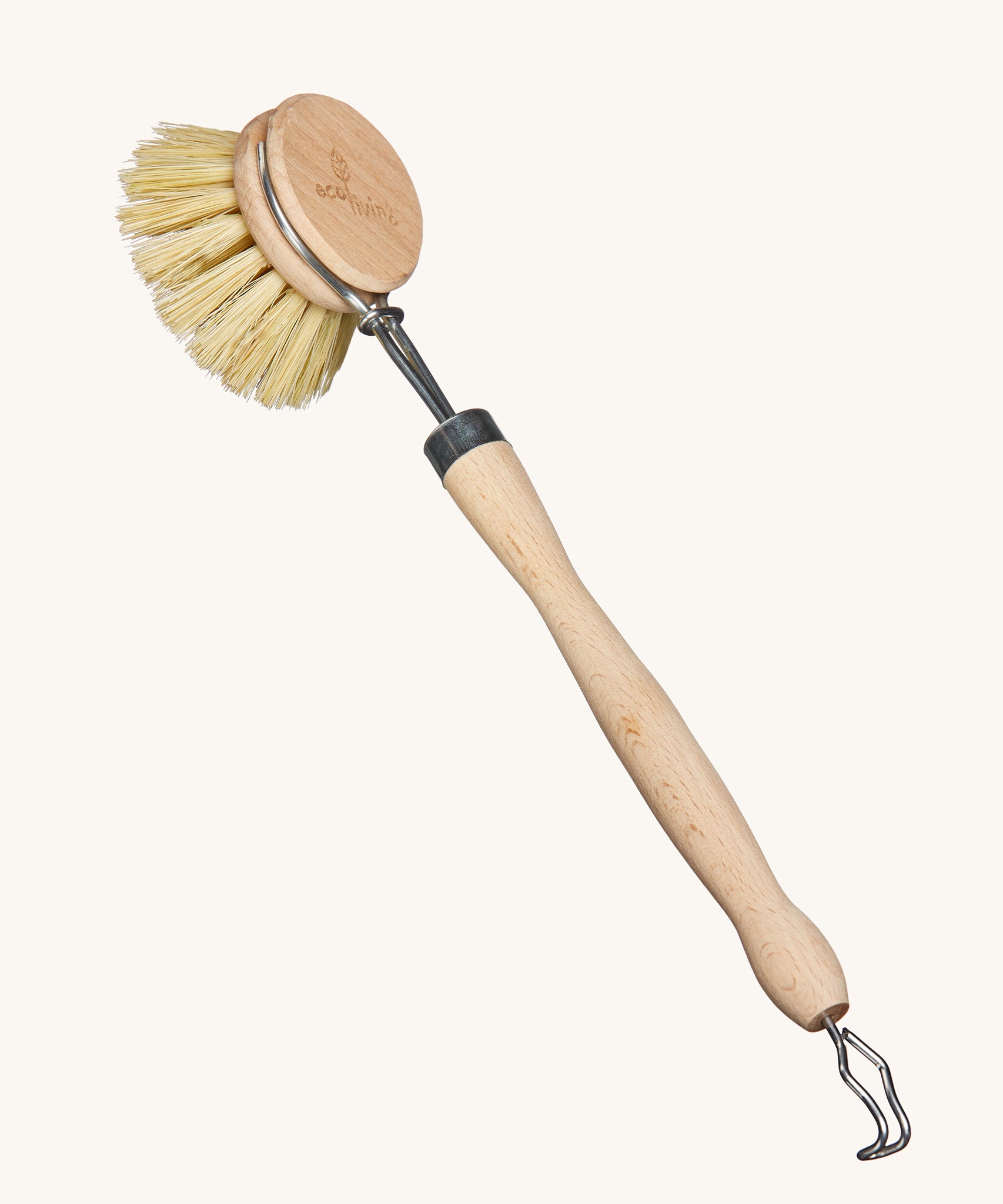 ecoliving wooden dish brush short handle. Part of our range of eco washing up brushes, sponges and soaps available here at Babipur.