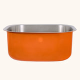 Elephant Box Stainless Steel Washing Up Bowl with an Orange coloured outer.