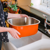 Elephant Box Stainless Steel Washing Up Bowl - Orange