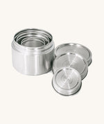 The Elephant ox Twist & Lock cannisters in three different sizes. 
