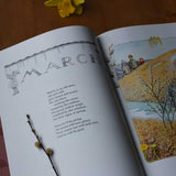 The March poem featured in the Around The Year children's hardback book by Elsa Beskow.