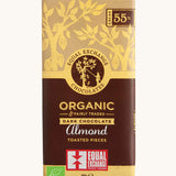 equal exchange fair trade almond chocolate in wrapper