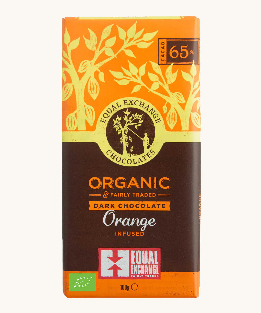 dark chocolate orange bar from equal exchange