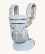 Ergobaby Omni 360 Cool Air Mesh Baby Carrier in a light blue chambray colour