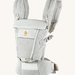 Ergobaby Adapt  SoftFlex™ Mesh Baby Carrier in Pearl Grey. Side view. 