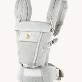 Ergobaby Adapt  SoftFlex™ Mesh Baby Carrier in Pearl Grey. Side view. 