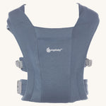 Ergobaby Embrace Soft Knit Newborn Baby Carrier in Oxford Blue. Front view. 