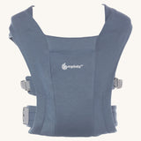 Ergobaby Embrace Soft Knit Newborn Baby Carrier in Oxford Blue. Front view. 