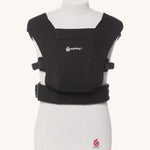 Ergobaby Embrace Soft Knit Newborn Baby Carrier in Pure Black. Front view on a mannequin.