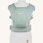 Ergobaby Embrace Soft Knit Newborn Baby Carrier in Jade. Front view on a mannequin.