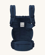 The back of the Ergobaby Omni Deluxe Carrier in Midnight Blue. 