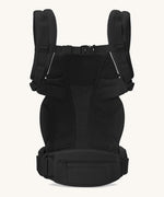 The back of the Ergobaby Omni Deluxe Mesh baby carrier in Onyx Black.
