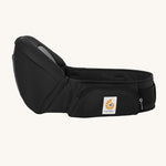 The Ergobaby Lift Hip Seat baby carrier from a side view, in Onyx Black.