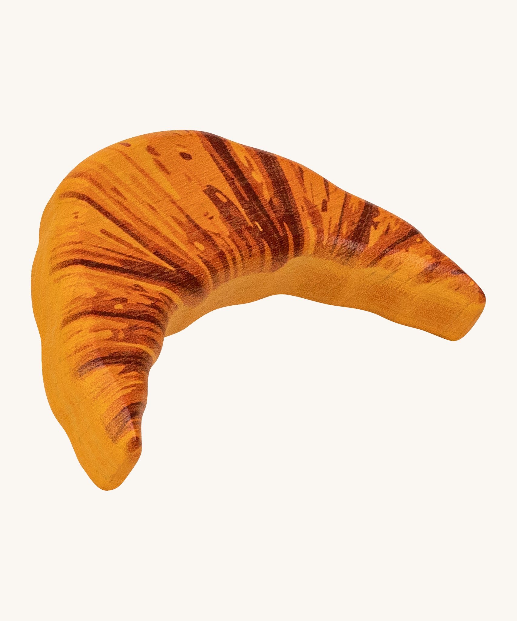 Erzi wooden croissant playfood showing the baked detail