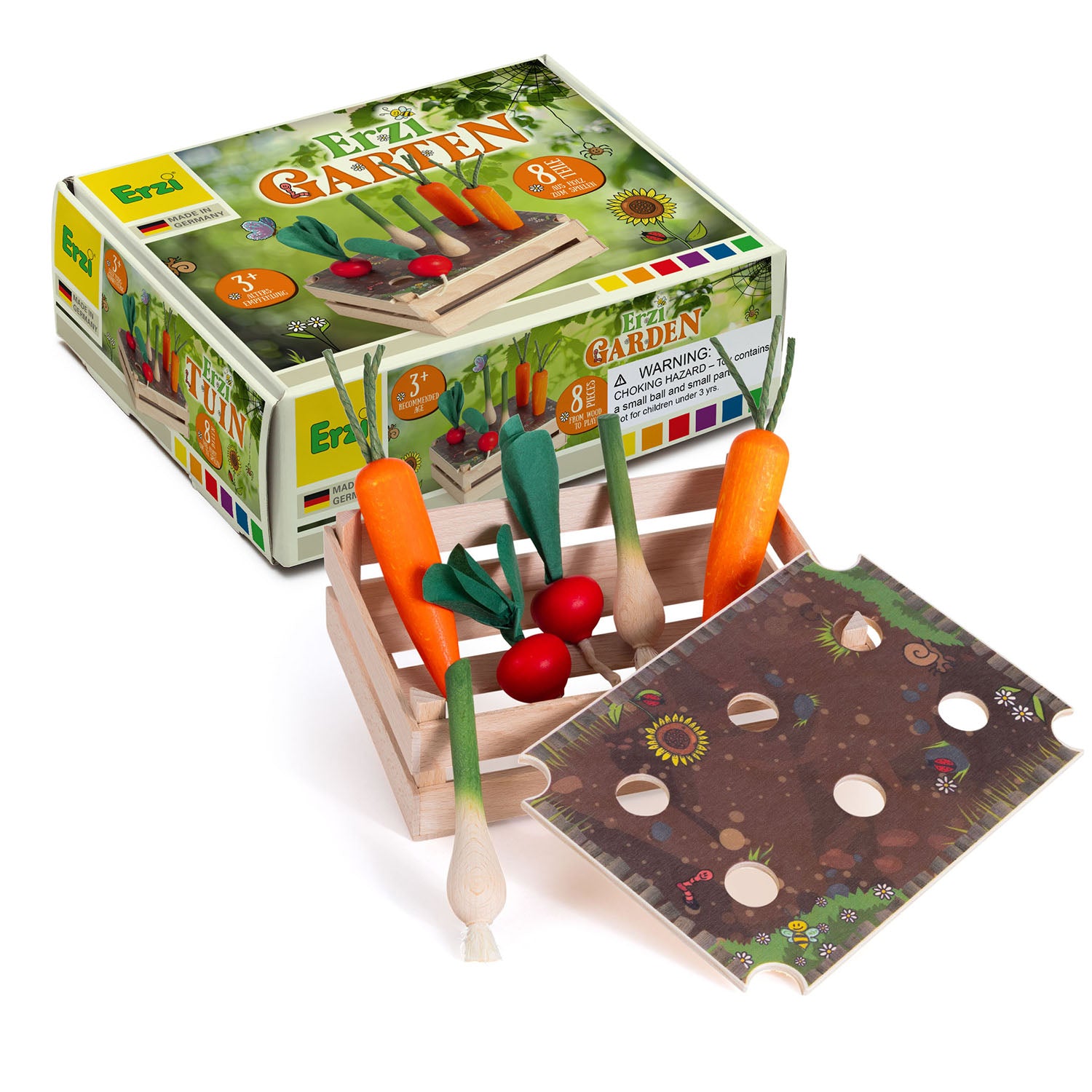 Erzi Vegetable Patch Wooden Play Food Set – Babipur