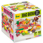 The contents of the Erzi Big Shop Assortment Box Wooden Play Food Set