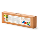 Cardboard packaging for the Erzi plastic-free water and marble run set on a white background