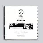An Etta Loves x Camille Walala XL Muslin Square - Mono in it's gift packaging box.