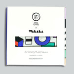 A Etta Loves x Camille Walala XL Muslin Square in shapes design in it's box. 