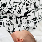  covered with Faces print muslin cloth