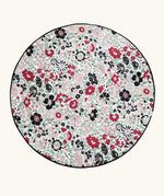 GOTS organic cotton reversible sensory playmat from Etta Loves in collaboration with Liberty showing the Wharfedale Meadow on the other for 5 months onwards.

