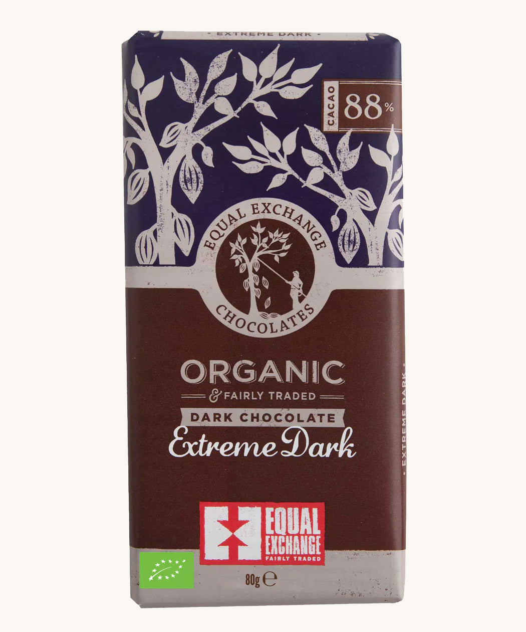 equal exchange extreme dark chocolate in wrapper