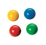 Fagus eco-friendly handmade wooden coloured marbles on a white background