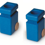 2 wooden toy garbage bins by fagus in blue colour