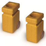 Fagus wooden garbage bins in yellow colour two of