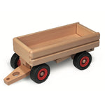 Fagus large wooden dumper trailer toy on a white backrground