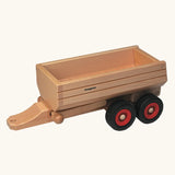 Fagus wooden trailer toy that hitches to the Old Tractor, Modern Tractor, Jeep, Skip Truck, Container Tipper Lorry and the Dumper Truck.