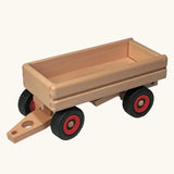 Fagus handmade wooden dumper trailer toy attachment that hitches onto the Fagus Old Tractor, Modern Tractor, Jeep, Skip Truck, Container Tipper Lorry and the Dumper Truck.