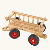 Fagus handmade wooden hay wagon toy attachment that hitches onto the Fagus Old Tractor, Modern Tractor, Jeep, Skip Truck, Container Tipper Lorry and the Dumper Truck.